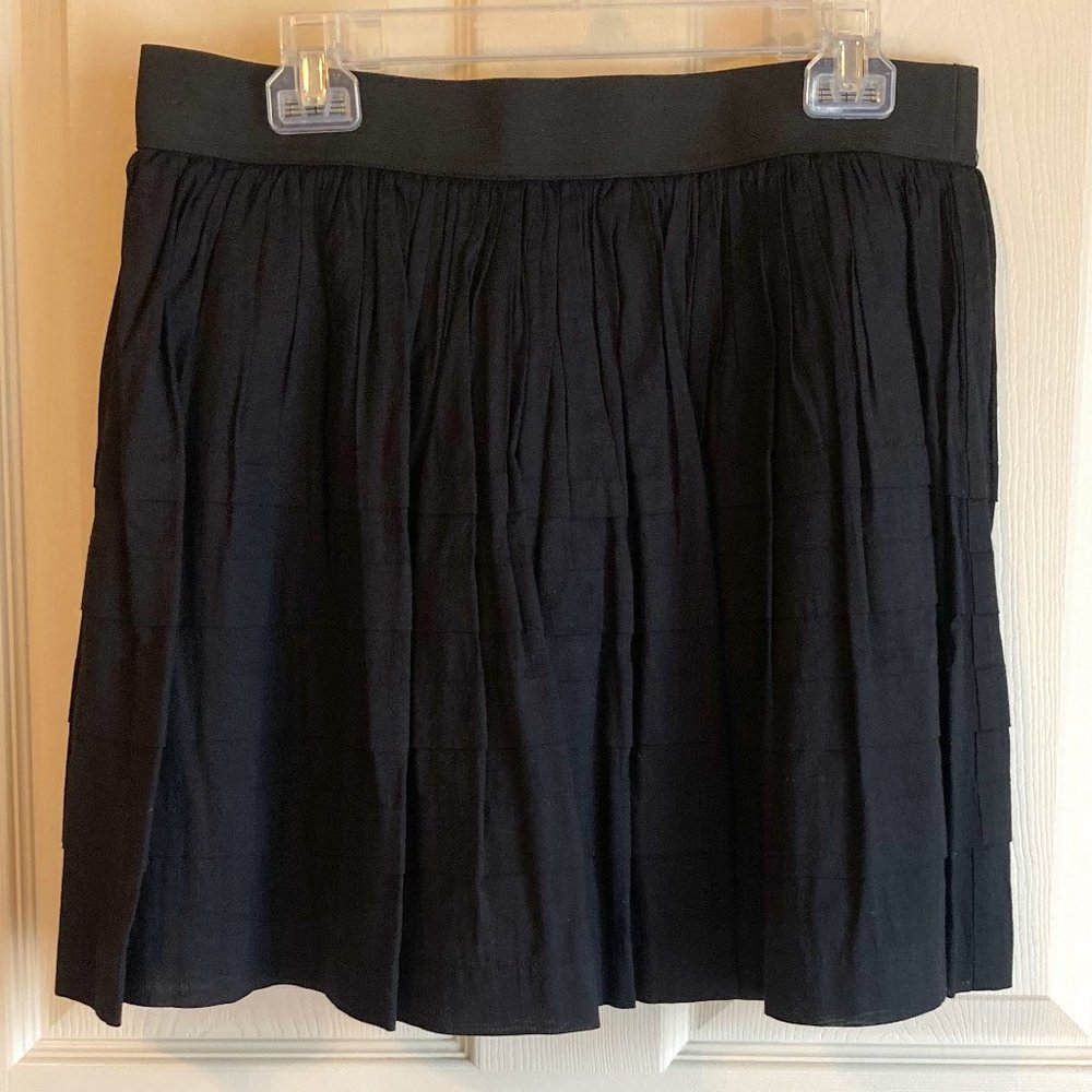 Anthropologie Odille Tiered Skirt in black
